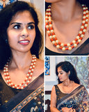 Coral Necklace sea pearl bead necklace statement jewelry SHABURIS