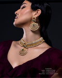 Tussi necklace Silver necklace 925 silver with 22k gold plated- SHABURIS