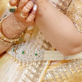 Pearl Vaddanam,silver jewelry ,silver jewellery ,22k gold plated jewelry ,South Indian Jewelry,Vaddanam,Kids Vaddanam,hip chain,diamond jewelry,pure Silver indian jewelry - NIHIRA - SHABURIS