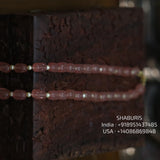 Pink topaz South sea pearl bead necklace statement jewelry SHABURIS