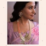 Coral Necklace south sea pearl bead necklace statement jewelry SHABURIS (Ready to Ship from India)