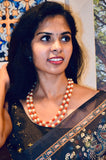 Coral Necklace sea pearl bead necklace statement jewelry SHABURIS