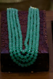 Emeralds melon Bead Necklace SHABURIS