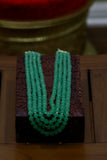 Emeralds melon Bead Necklace SHABURIS