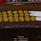 Yellow Saphire beads beaded mala pure gems gold jewelry designs indian pure silver jewelry bead necklace statement jewelry SHABURIS