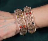 Navaratan bangles polki Jewelry,Pure Silver Jewellery Indian ,diamond bangles kundan jewelry,south indian bridal jewelry-NIHIRA-SHABURIS