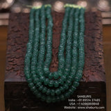 Strawberry Emerald beads beaded mala pure gems gold jewelry designs indian pure silver jewelry bead necklace statement jewelry SHABURIS