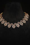 Bottu mala south indian Silver jewelry Indian diamond Necklace silver jewelry -SHABURIS (Copy)