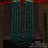 Strawberry Emerald beads beaded mala pure gems gold jewelry designs indian pure silver jewelry bead necklace statement jewelry SHABURIS