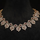 Bottu mala south indian Silver jewelry Indian diamond Necklace silver jewelry -SHABURIS (Copy)