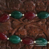 Ruby & Emerald beads beaded mala pure gems gold jewelry designs indian pure silver jewelry bead necklace statement jewelry SHABURIS