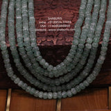 Emerald beads beaded mala pure gems gold jewelry designs indian pure silver jewelry bead necklace statement jewelry SHABURIS