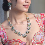 Cocktail necklace silver necklace 925 silver with 22k gold plated - SHABURIS