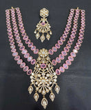 Diamond necklace bridal necklace polki necklace diamond Jewelry necklace Pearl necklace statement jewelry silver necklace 925 silver with 22k gold plated - SHABURIS