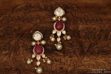 Bollywood Jewelry,Pure Silver Jewellery,Navaratan Necklace,Big Indian studs,Indian Bridal,Indian Wedding Jewelry-NIHIRA-SHABURIS