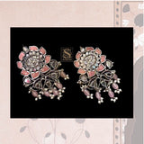 Customized Jewelry,South Indian Jewelry,Rhodium Earrings,Indian Bridal,Indian Wedding Jewelry,pure Silver indian jewelry-NIHIRA-SHABURIS