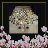 Bollywood Jewelry,Pure Silver Jewellery,polki Necklace,Big Indian studs,Indian Bridal,Indian Wedding Jewelry-NIHIRA-SHABURIS
