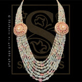 Side brooch pearl necklace | one side pendent necklace| Pearl Jewellery | Rice Pearls| indian bridal |Indian jewelry | Hair Accessories