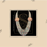 Side brooch pearl necklace | one side pendent necklace| Pearl Jewellery | Rice Pearls| indian bridal |Indian jewelry | Hair Accessories