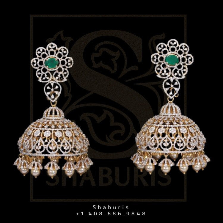 Diamond buttalu earrings deals
