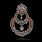 Diamond Pendant indian,South Indian jewelry,Pure silver diamond pendent,swarovski Pendent,Indian Wedding Jewelry -NIHIRA-SHABURIS