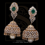 Diamond Buttalu,Swarovski Diamond Jhumka Jewelry Designs,South Indian Jewelry,Jhumka Earrings,Jhumki,latest indian jewellery Designs -NIHIRA