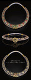 An enamelled and gem-set torque (hasli) multi purpose Jewelry,menakari Jewelry,Sterling Silver Jewelry,Pure Silver Jewelry