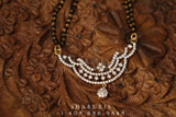 Black diamonds necklace,South Indian Jewelry,Pure silver Mangalsutra pendent,Nallapusalu Pendent,Indian Wedding Jewelry -NIHIRA-SHABURIS