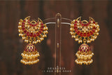 Chandbali , Latest Indian Jewelry,South Indian Jewelry,Pure silver Jhumkas Indian,Indian Earrings,Indian Wedding Jewelry -NIHIRA-SHABURIS