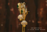 Diamond Jhumka ,diamond earrings,Pure silver Jhumkas Indian,Indian Earrings,Indian Wedding Jewelry -NIHIRA-SHABURIS