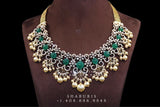 Diamond necklace pure silver necklace emerald quartz south sea pearls swarovski diamond indian jewelry sabyasachi inspired SHABURIS