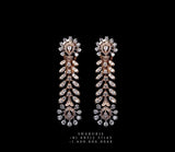 Silver earrings, swarovski Jewelry,South Indian Jewelry,Pure silver jewelry,Diamomd  Jhumka,Indian Wedding Jewelry -SHABURIS