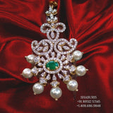 Jewelry set diamond pendant emerald pure silver jewelry indian gifting statement jewelry simple jewelry -SHABURIS