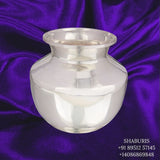 Kalsam in Silver,Lakshmi Kalasam,Pure Silver Ashta Lakshmi Kalash,pooja kalash,silver kalasam,lakshmi Kalasham - NIHIRA - SHABURIS
