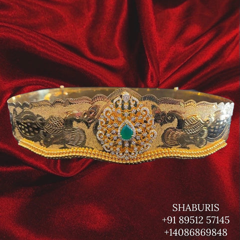 Diamond Vaddanam,South Indian Jewelry,Vaddanam,Kids Vaddanam,hip chain,diamond vaddanam,pure Silver indian jewelry - NIHIRA - SHABURIS