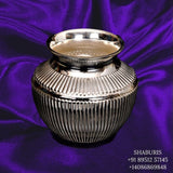 Kalsam in Silver,Lakshmi Kalasam,Pure Silver Ashta Lakshmi Kalash,pooja kalash,silver kalasam,lakshmi Kalasham - NIHIRA - SHABURIS
