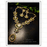 Pure Silver jewelry Indian ,925 silver jewelrt Indian Necklace,Indian moissanite ,Indian Wedding Jewelry,pure Silver jewelry-NIHIRA-SHABURIS