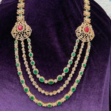 Diamond necklace pure silver necklace emerald quartz south sea pearls swarovski diamond indian jewelry sabyasachi inspired SHABURIS