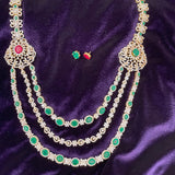 Diamond necklace pure silver necklace emerald quartz south sea pearls swarovski diamond indian jewelry sabyasachi inspired SHABURIS