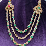 Diamond necklace pure silver necklace emerald quartz south sea pearls swarovski diamond indian jewelry sabyasachi inspired SHABURIS