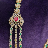 Diamond necklace pure silver necklace emerald quartz south sea pearls swarovski diamond indian jewelry sabyasachi inspired SHABURIS