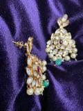 Polki jhumka,big jhumka,chandbali,south sea pearl earring,party wear earrings,designer jewelry,hand picked jewelry,celebrity jewelry