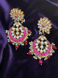 Polki jhumka,big jhumka,chandbali,south sea pearl earring,party wear earrings,designer jewelry,hand picked jewelry,celebrity jewelry