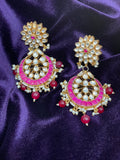 Polki jhumka,big jhumka,chandbali,south sea pearl earring,party wear earrings,designer jewelry,hand picked jewelry,celebrity jewelry