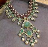 Bollywood Jewelry,Pure Silver Jewellery Indian ,polki Choker,Kundan Necklace,Indian Bridal,Indian Wedding Jewelry-NIHIRA-SHABURIS