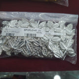 Pooja leaf in Silver,bilva leaf in silver,pure silver return gift,thulasi bilva leaf,tulasi,Thulasi leaf silver, Set of 10 -NIHIRA