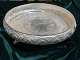 Pure Silver pooja thali,pure silver plate,Pure silver articles indian,indian pooja samagri,silver articles,pooja thali plate-NIHIRA