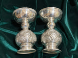 Pure Silver Diya,Indian Pooja Articles,Pure silver articles indian,indian pooja samagri,silver articles,diya lamps silver- NIHIRA - SHABURIS