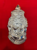 Pure Silver Lakshmi roopu,lakshmi mogum in silver, lakshmi mugam amba mugam,Varalakshmi vratam Ammavari Silver face decoration-5 inch-NIHIRA