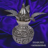 Kalsam in Silver,Lakshmi Kalasam,Pure Silver Ashta Lakshmi Kalash,pooja kalash,silver kalasam,lakshmi Kalasham - NIHIRA - SHABURIS